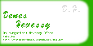 denes hevessy business card